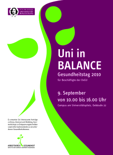 Flyer zum Gesundheitstag 2010 an der OVGU