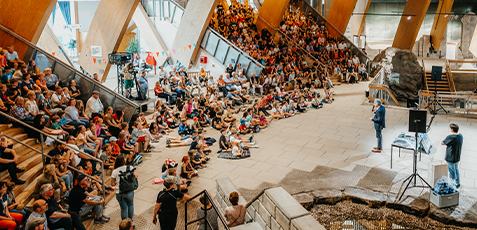 Jubiläumsvorlesung der Kinder-Uni im Jahrtausendturm Magdeburg ©Hannah Theile