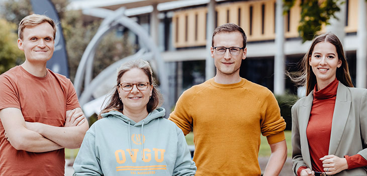Das Team Studierendenmarketing der Universität (c) Jana Duennhaupt/ Universität Magdeburg