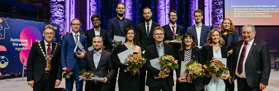 Preisträger und Preisträgerinnen des Akademischen Festaktes 2024 der Universität Magdeburg (c) Jana Dünnhaupt