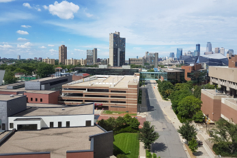 Ausblick auf die Skyline von Minneapolis