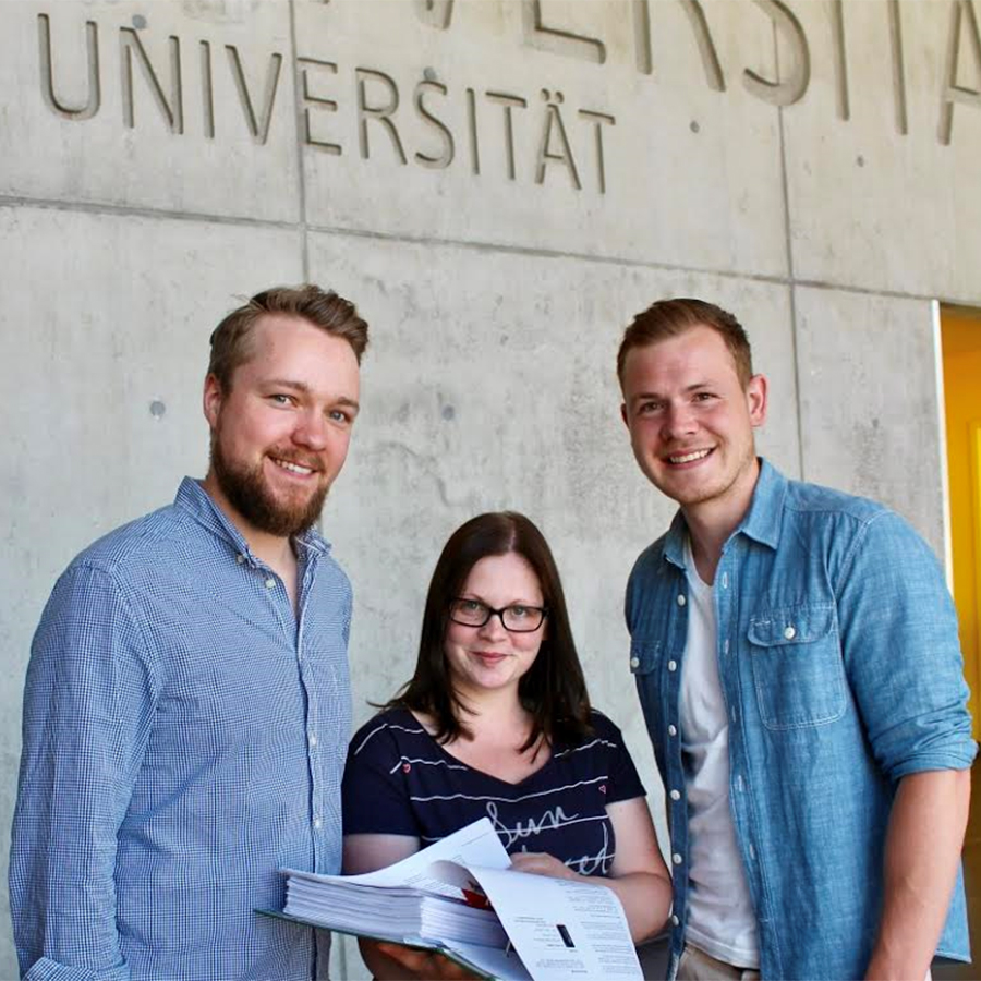 Jens, Nick und Julia studieren an der Universität Lehramt