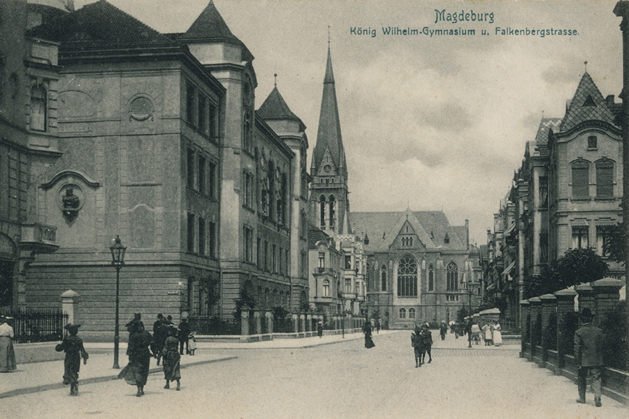 Die frühere Falkenbergstraße - heute befindet sich hier der Universitätscampus