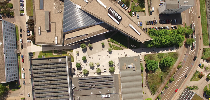 Campus of Magdeburg University from above